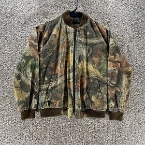 Ranger Jacket Mens Small Camo Long Sleeve Bomber Pockets Hunting Casual Logo